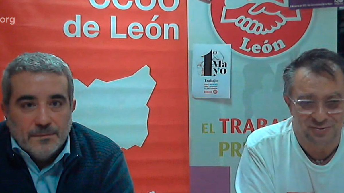 Xosepe Vega y Enrique Reguero en la rueda de prensa telemática. | L.N.C.