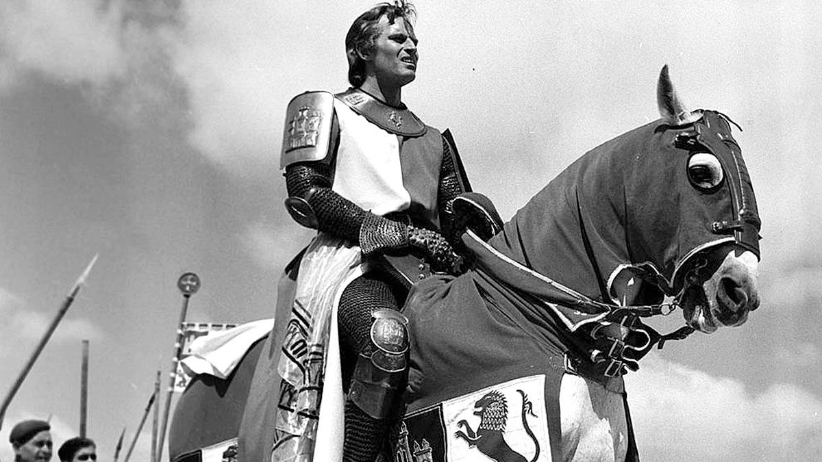 Una imagen del rodaje de 'El Cid' con Charlton Heston de protagonista.