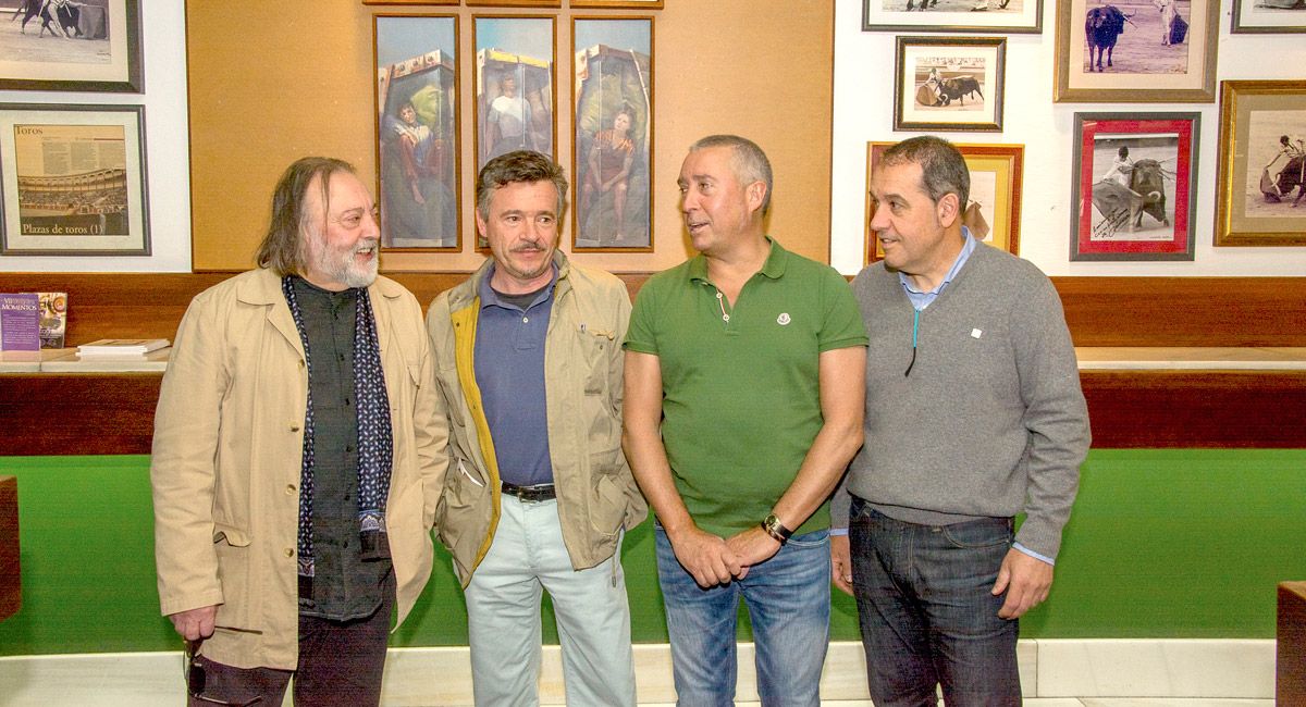 Juan Carlos Uriarte, Fito de Manuel, Javier Gómez y Pablo Martínez, este miércoles en el Camarote Madrid. | VICENTE GARCÍA