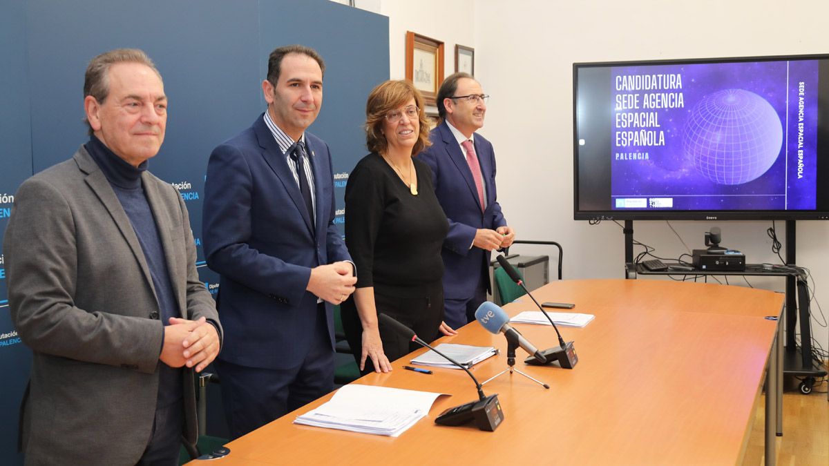 Un instante de la presentación de la candidatura de Palencia a albergar la Agencia Espacial Española. | ICAL