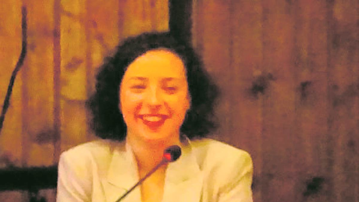 Ana Cristina Rodríguez Guerra durante su ponencia.