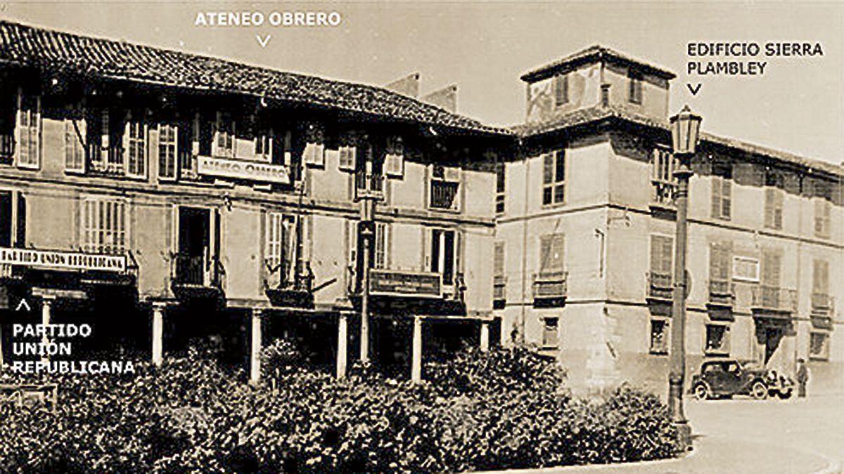 Imagen del desaparecido Ateneo Obrero de León.