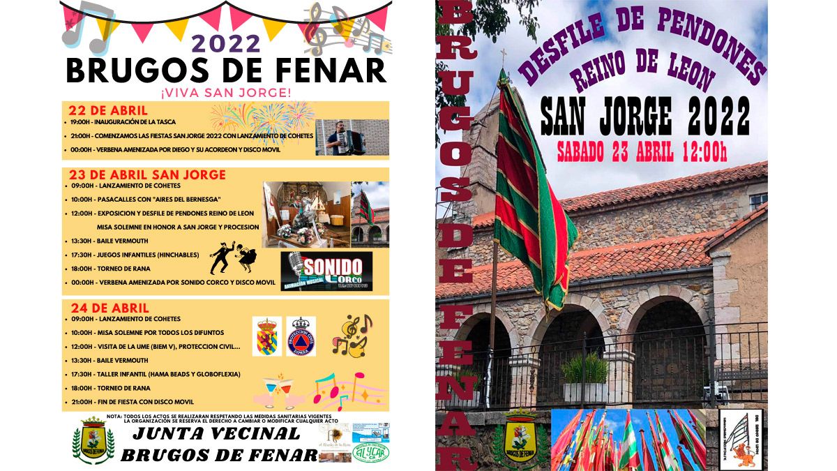 Carteles promocionales de las fiestas de Brugos de Fenar. | L.N.C.