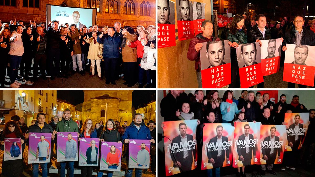 Pegada de carteles en la primera noche de campaña para las elecciones generales del mes de abril. | L.N.C.