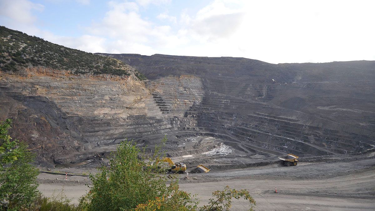 Explotación a cielo abierto de minería de carbón.