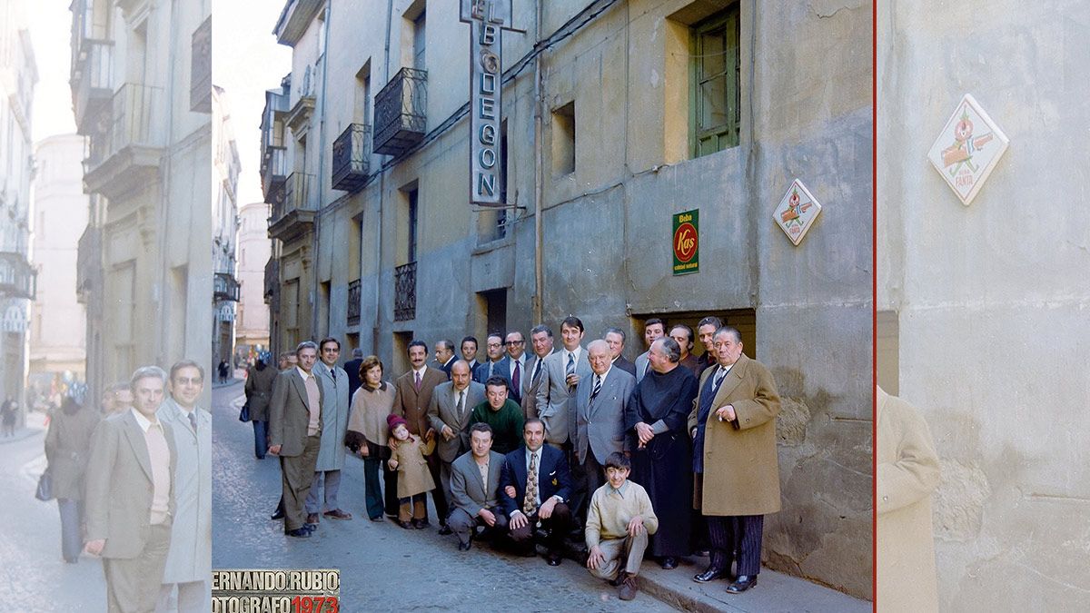 Comida de despedida de los dueños, camareros y clientes de El Bodegón a su cierre en el año 73. | FERNANDO RUBIO