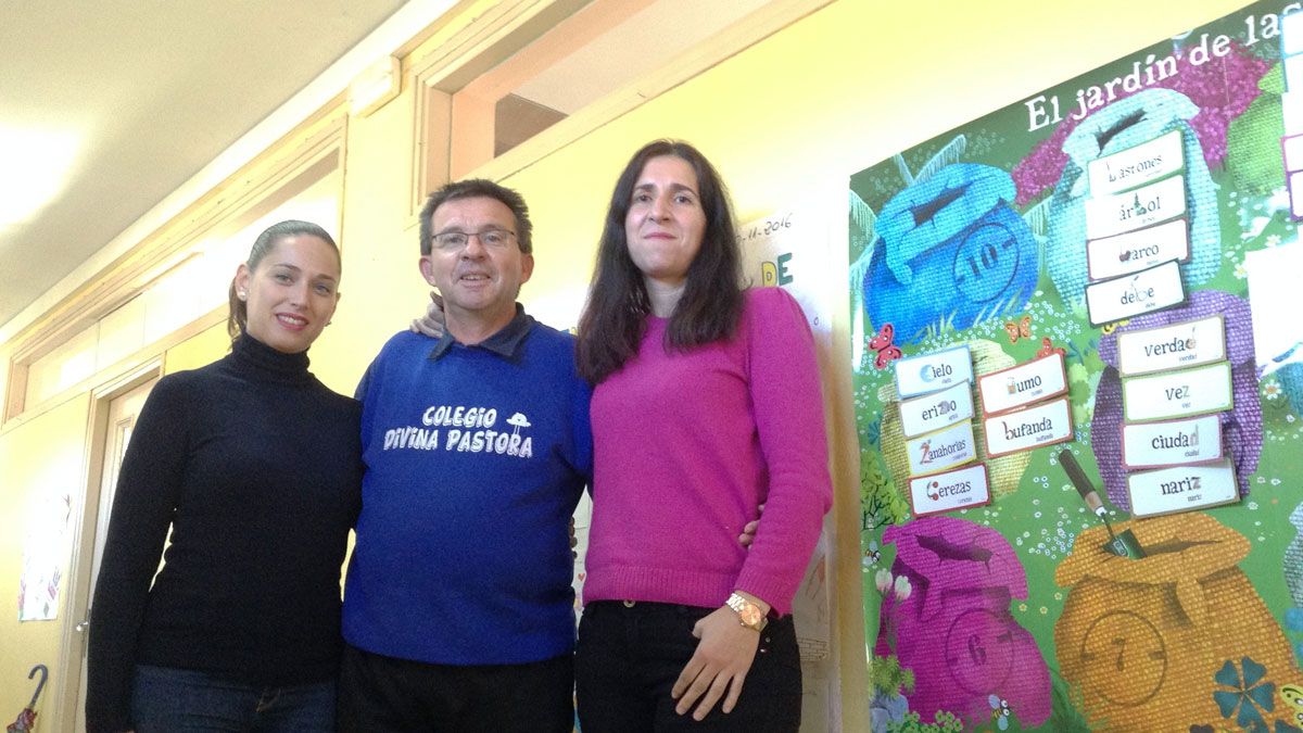 Los tres profesores que forman la cooperativa, Julio César Tejedor, Cristina Corral y Sonia Carreira | D.M.