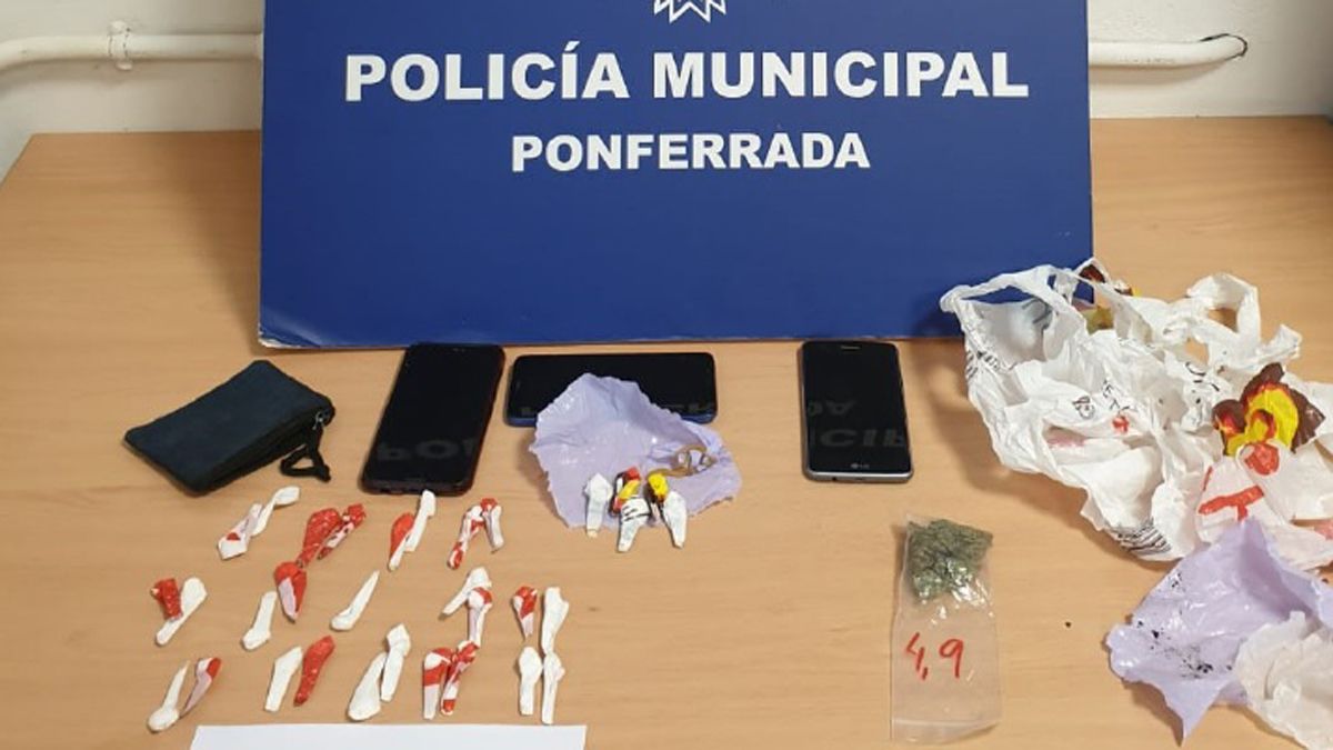 Material y sustancias interceptadas en la operación de la Policía Municipal de Ponferrada