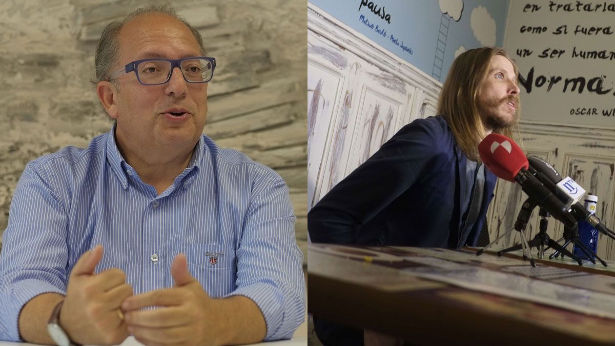 Eduardo Fernández (PP) y Pablo Fernández (Podemos). | DANIEL MARTÍN