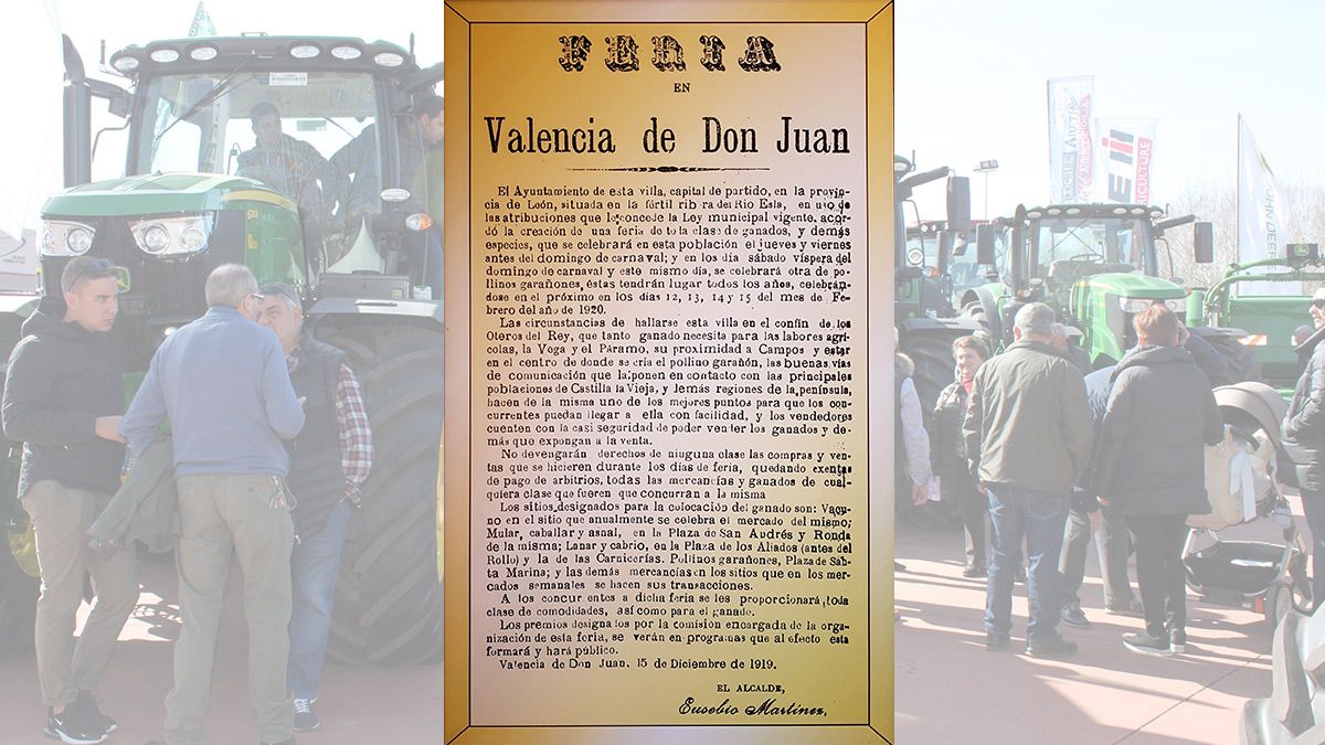 Bando del 19 de diciembre de 1919 anunciado la primera Feria de Febrero de Valencia de Don Juan.