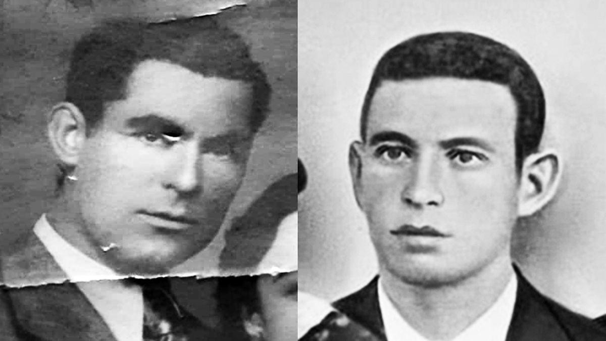 Fotografías de Agustín Ovaalle y Antonio Abella, dos de los bercianos deportados a campos de concentración nazis.