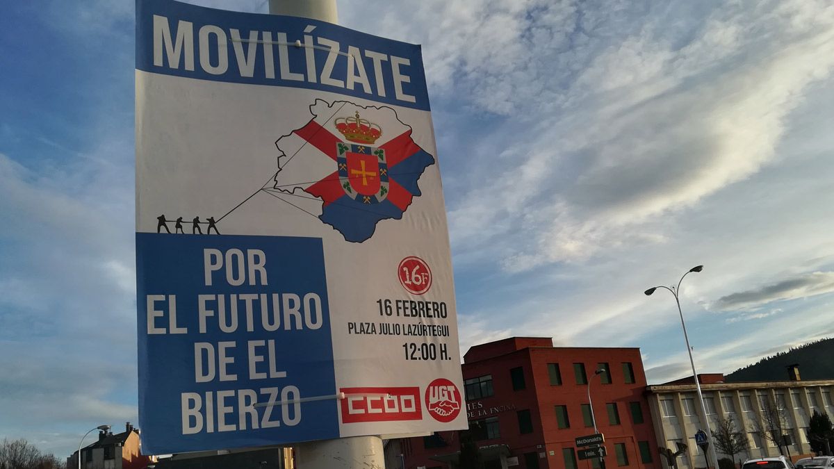 Los carteles que anuncian la manifestación en Ponferrada. | D.M.
