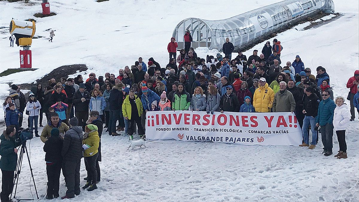 Imagen de archivo de una concentración pidiendo inversiones para la estación de esquí. | L.N.C.