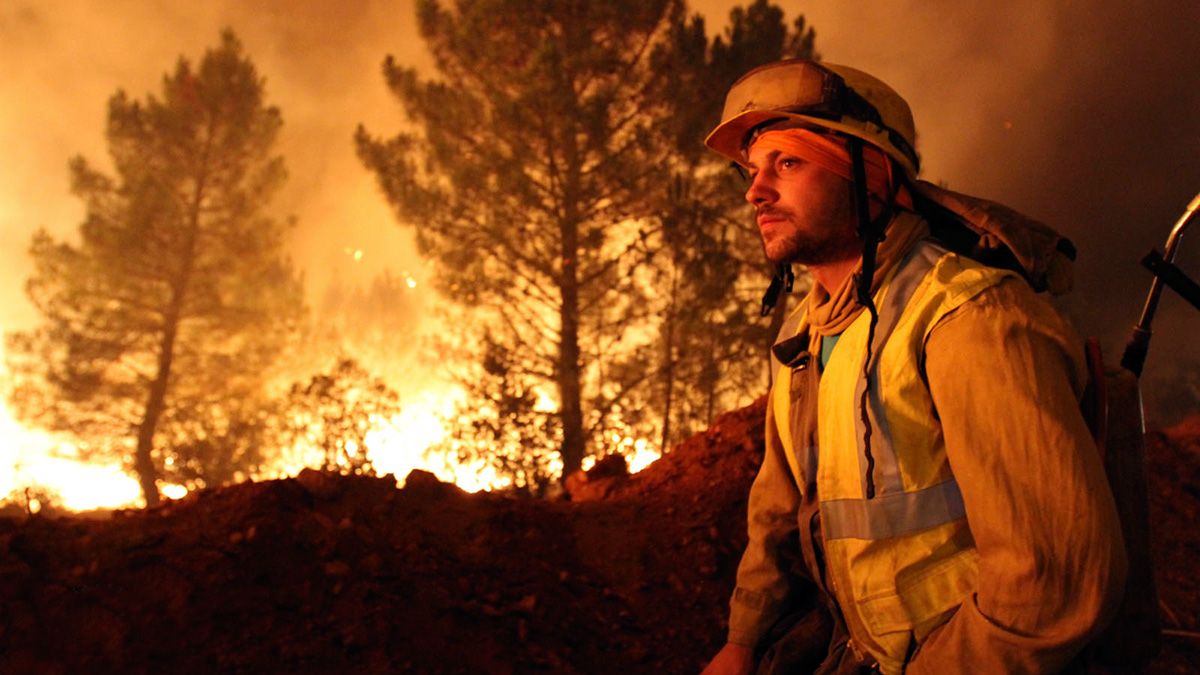 Tareas de extinción del incendio de Castrocontrigo. | JCYL