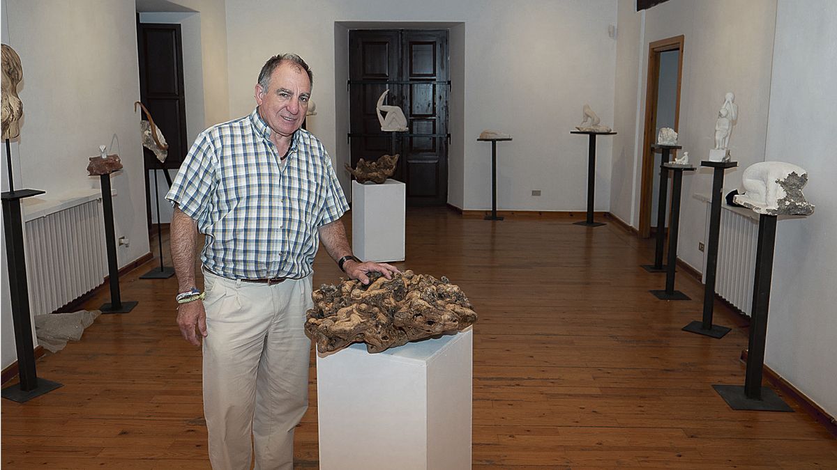 El artista Julio Carazo en la sala de exposiciones de la Fundación Vela Zanetti. | VICENTE GARCÍA