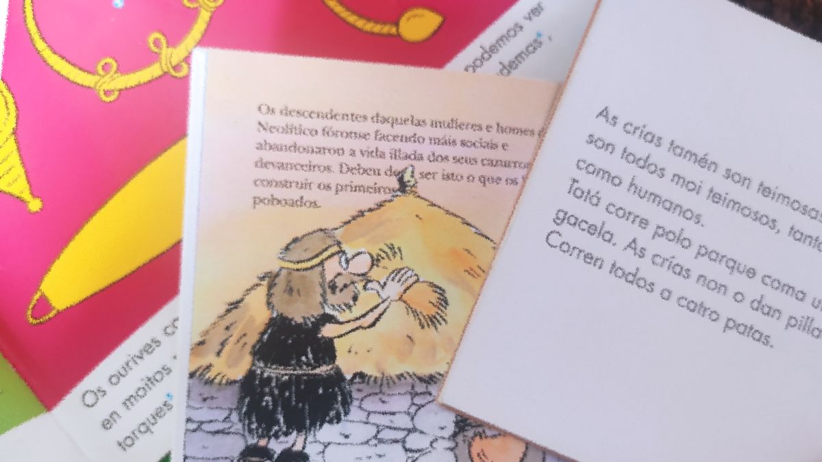 Fragmentos de libros infantiles en gallego en imagen de archivo. | L.N.C.
