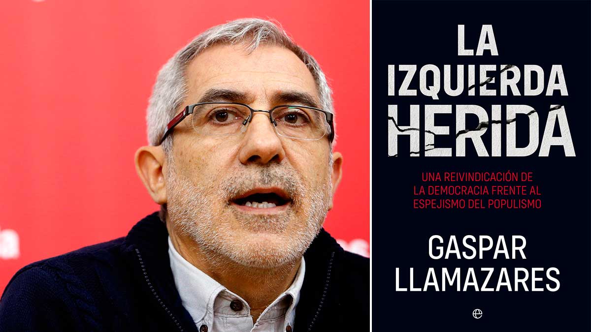 El autor, Gaspar Llamazares, y la portada de último libro. | L.N.C.