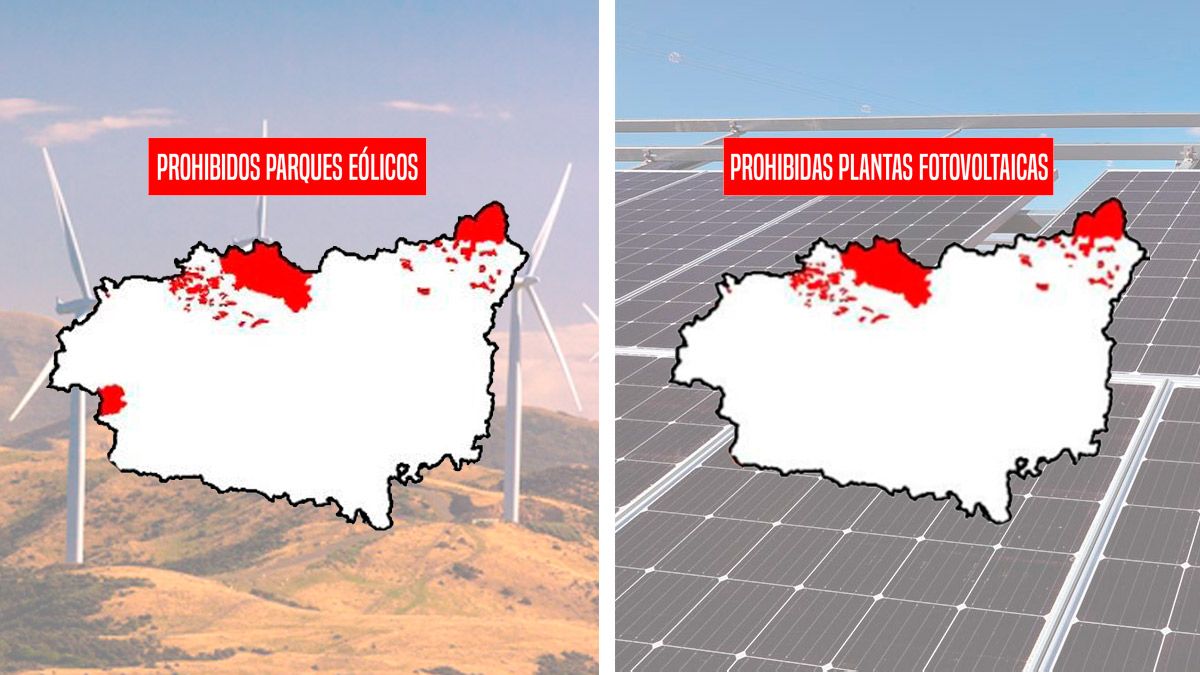 Zonas donde no se pueden instalar parques eólicos y plantas fotovoltaicas. | L.N.C.