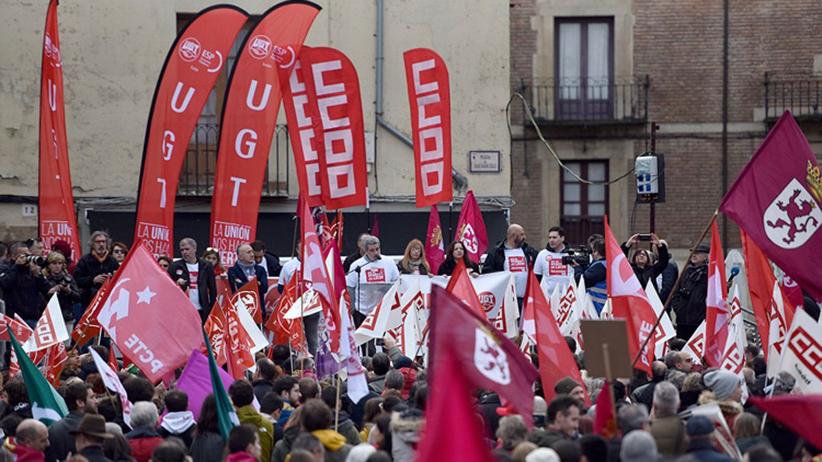 Manifestación sindical del pasado 16 de febrero de 2020. | SAÚL ARÉN