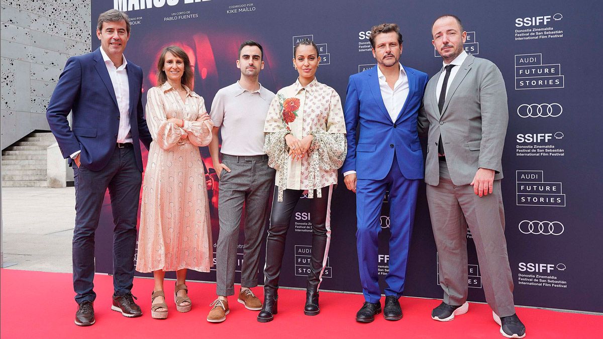 Presentación del cortometraje 'Manos libres' del leonés Pablo Fuentes en San Sebastián. | AUDI FUTURE STORIES