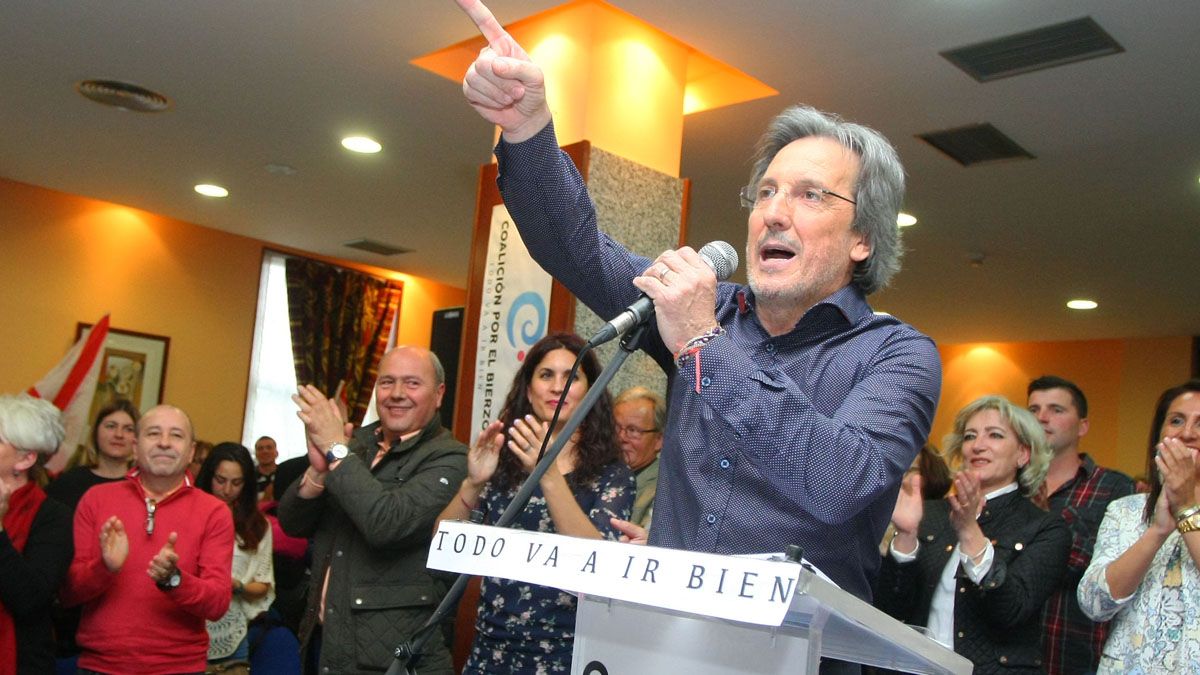 Pedro Muñoz en una imagen de archivo tomada durante un acto electoral de Coalición por el Bierzo. | Ical