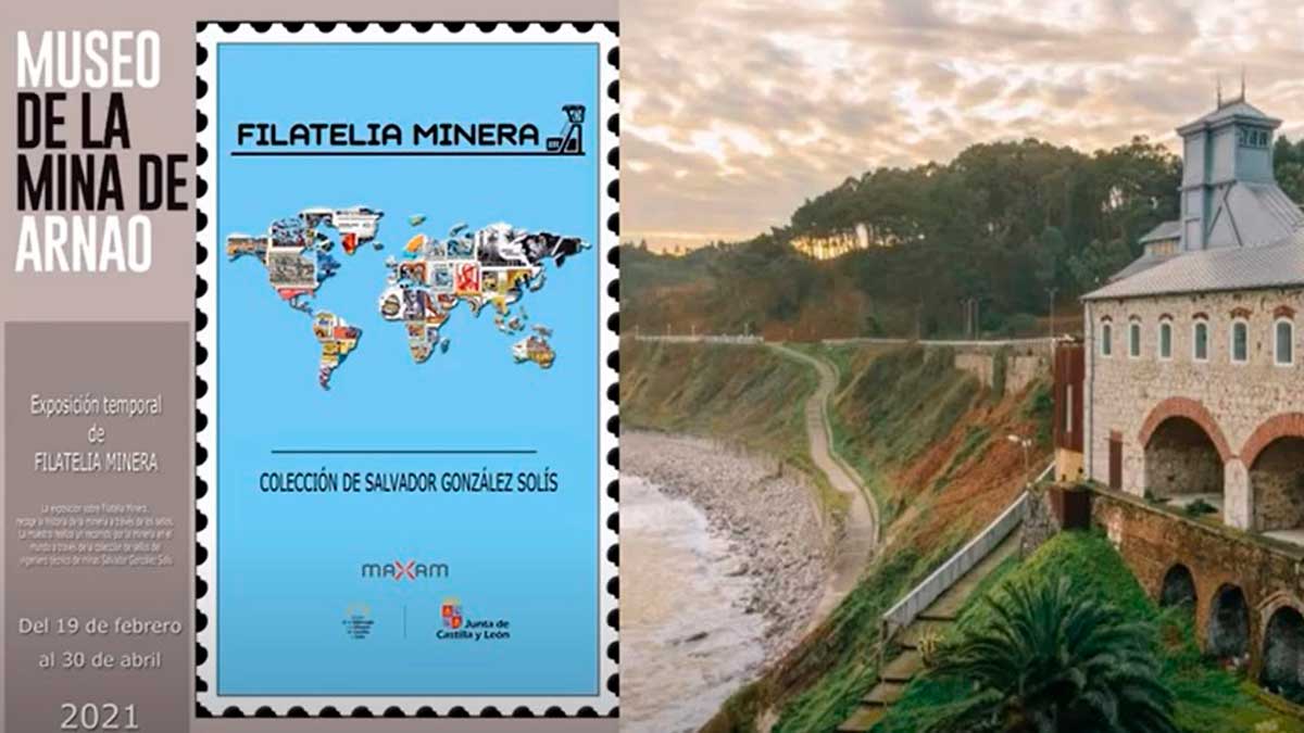 El museo ‘hermano’ de la mina en la localidad asturiana de Arnao acoge la muestra de la filatelia minera del museo leonés de Sabero. | MUSEO ARNAO