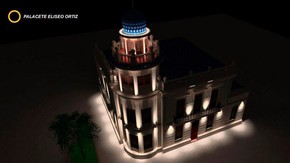 Imagen en 3D del aspecto que tendrá el futuro Palacete Ortiz para asentar la sede del Mitle. | L.N.C.