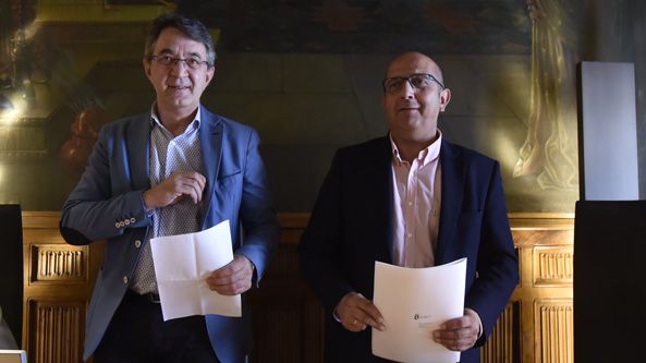 La Diputación ha celebrado este martes el pleno de cierre de actas del mandato 2014-2019. | SAÚL ARÉN