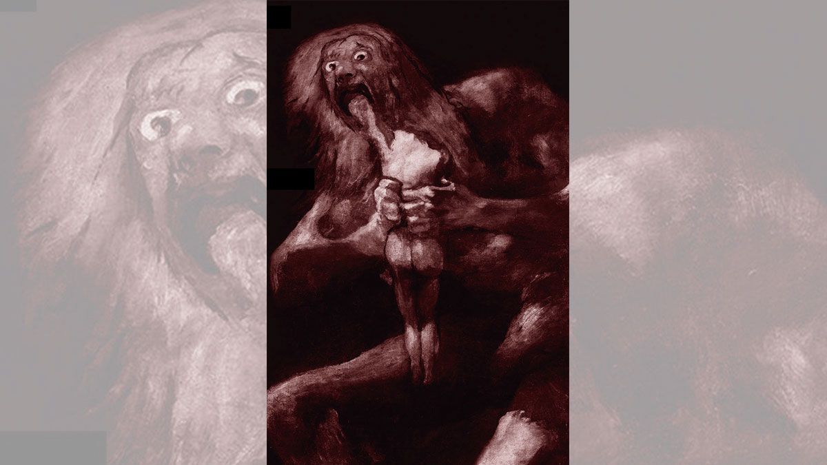 Detalle del cuadro de Goya 'Saturno devorando a su hijo'.