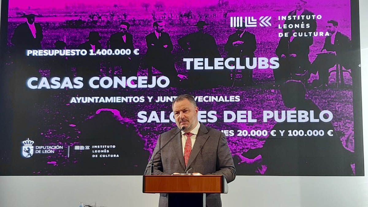 El presidente de la Diputación Provincial de León, Eduardo Morán, durante la presentación de la línea de ayudas. | L.N.C.
