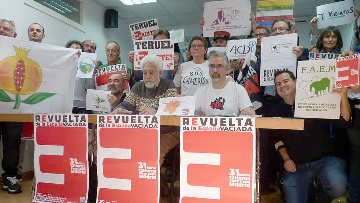 Integrantes de la organización de la 'Revuelta de la España vaciada'. | ICAL