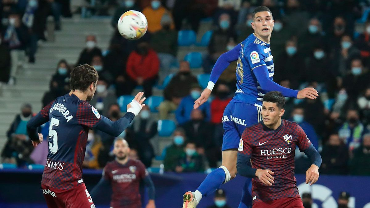 Edu Espiau apunta a la titularidad tras anotar el gol ante el Huesca. | SDP