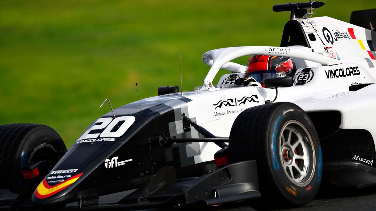 Vidales, durante los test de postemporada, lucirá el 20 en el blanco y negro de Campos esta campaña. | FIA