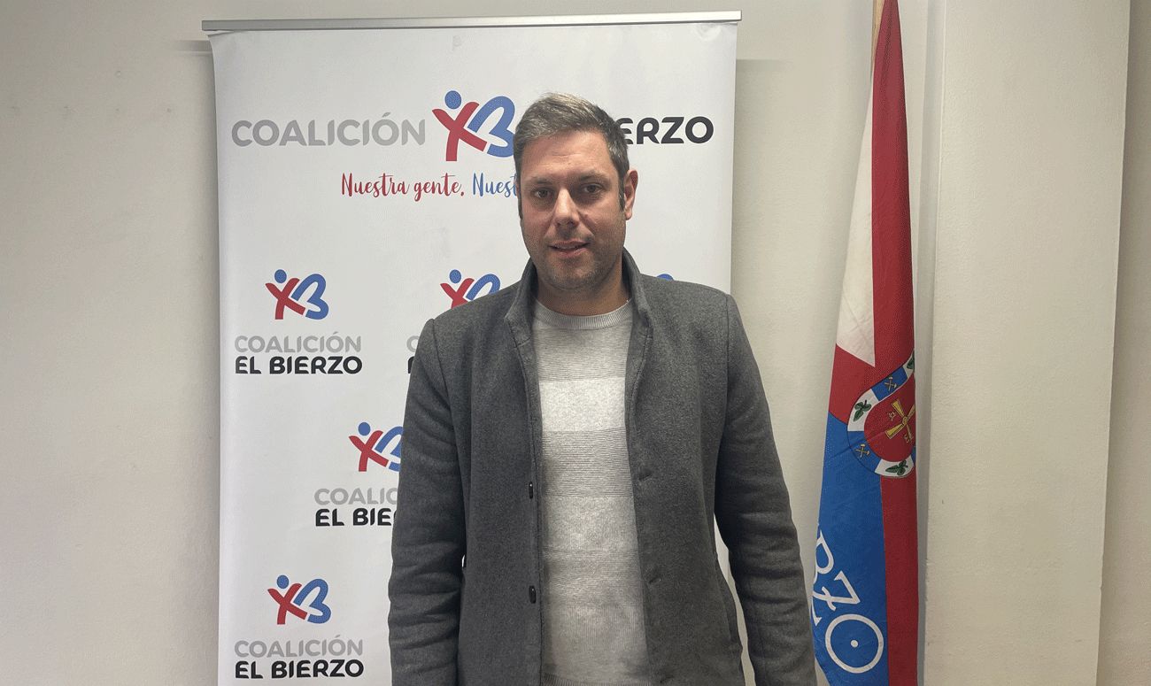 Iván Alonso en la sede de Coalición por El Bierzo en Ponferrada. | Javier Fernández