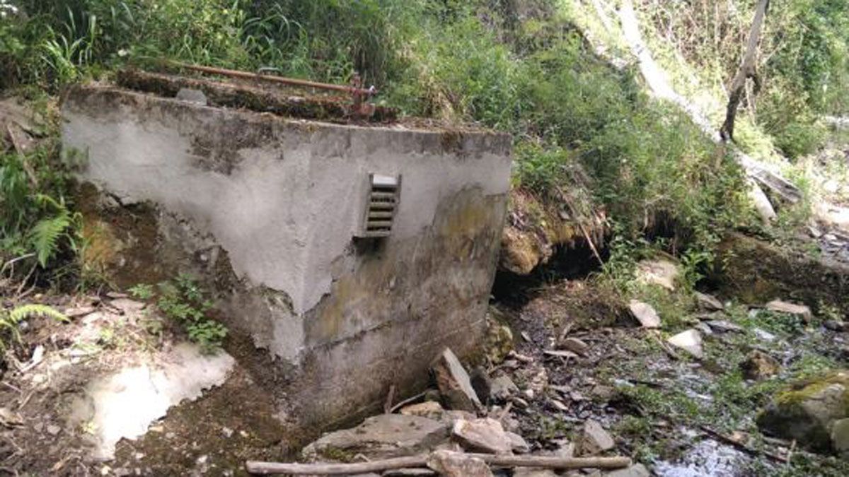 Situación de la zona de captación de agua en Valdecañada.