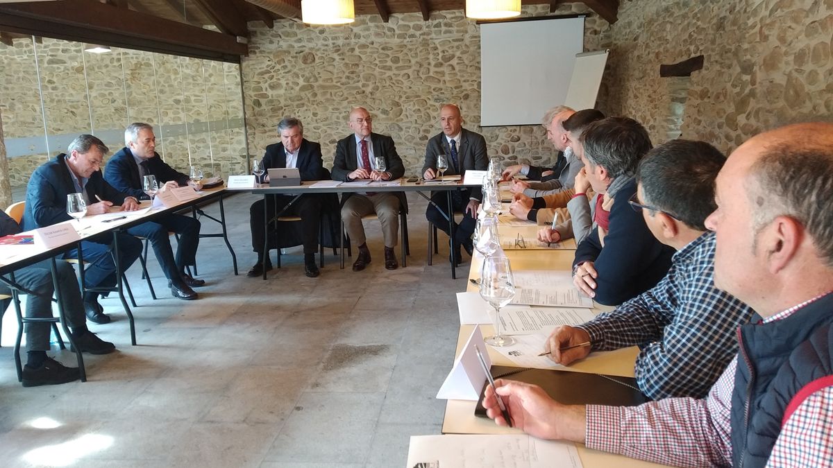 Reunión del consejero y responsables de la Junta con los Consejos Reguladores en Carracedelo. | M.I.