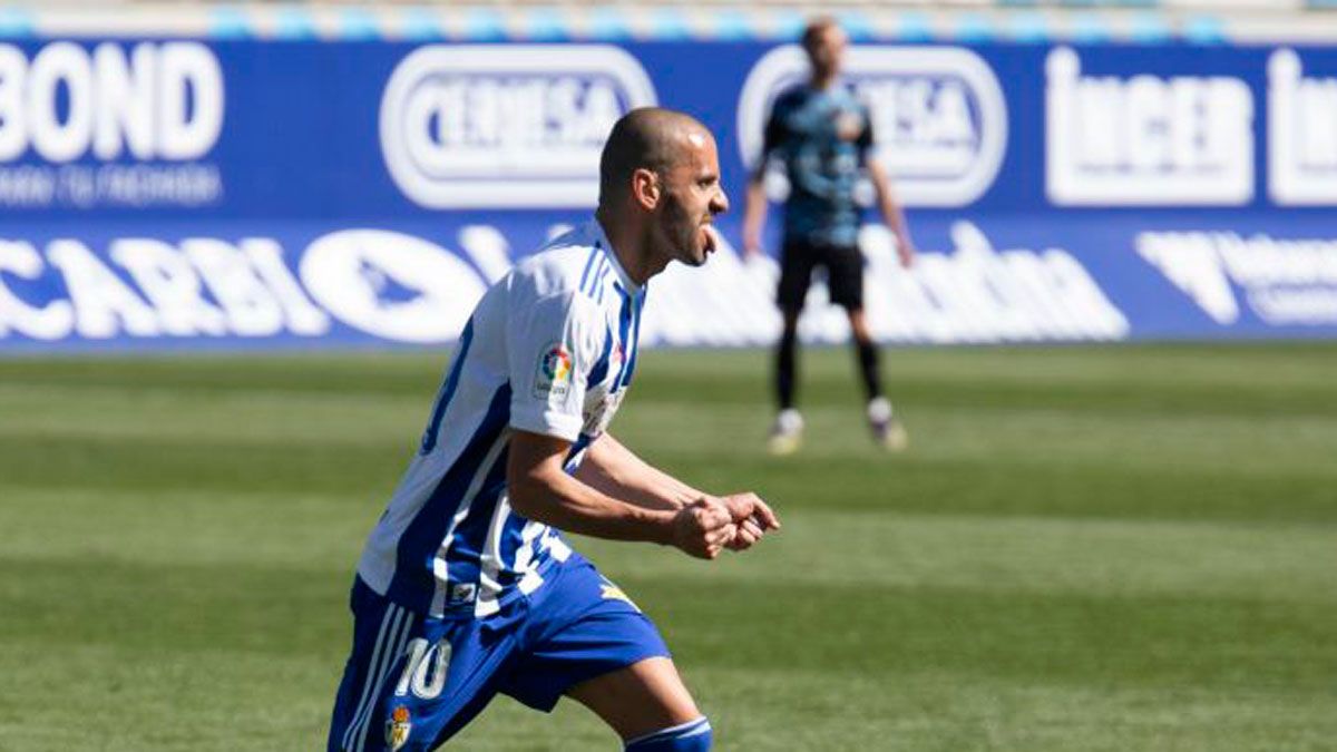 Yuri celebra el gol que suponía el empate frente al Almería. | LALIGA