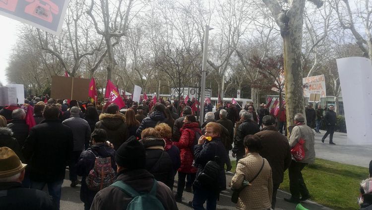 Imagen de la galería de Manifestación de agricultores de la Valduerna en Valladolid. | L.N.C.