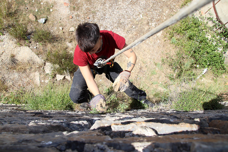 Labores de mantenimiento de las estructuras mineras.
