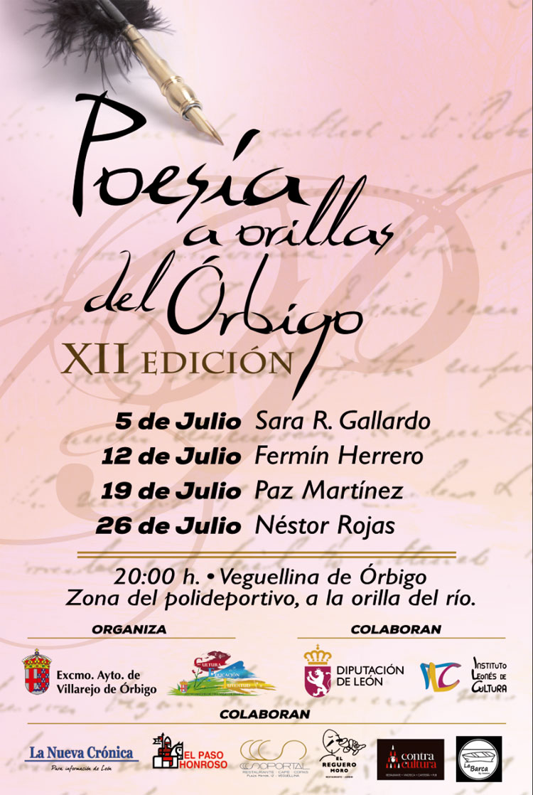 Cartel de la XII edición de 'Poesía a orillas del Órbigo'.