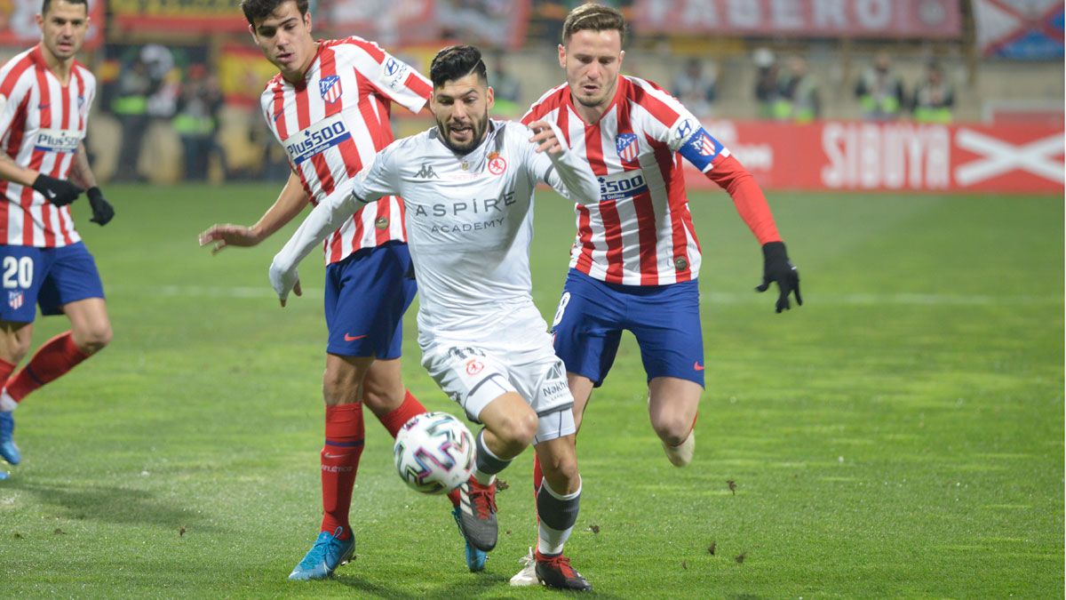 Un instante del partido ante el Atlético de Madrid. | MAURICIO PEÑA