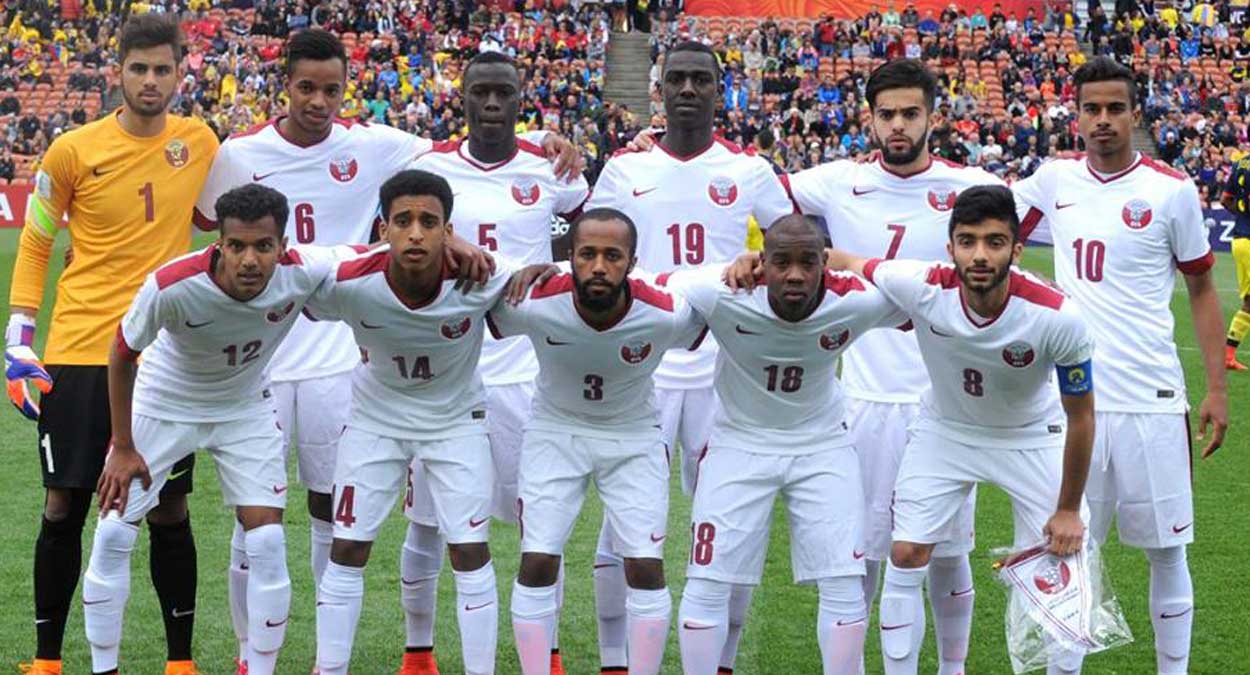 Once inicial que presentó la selección de Catar en el primer partido del Mundial sub 20 en Nueva Zelanda. | QFA