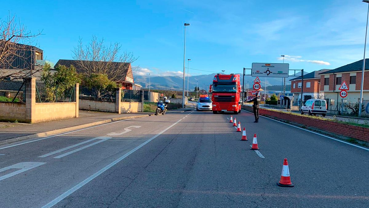 Imagen de los controles que se colocaron en Ponferrada. | P.M.