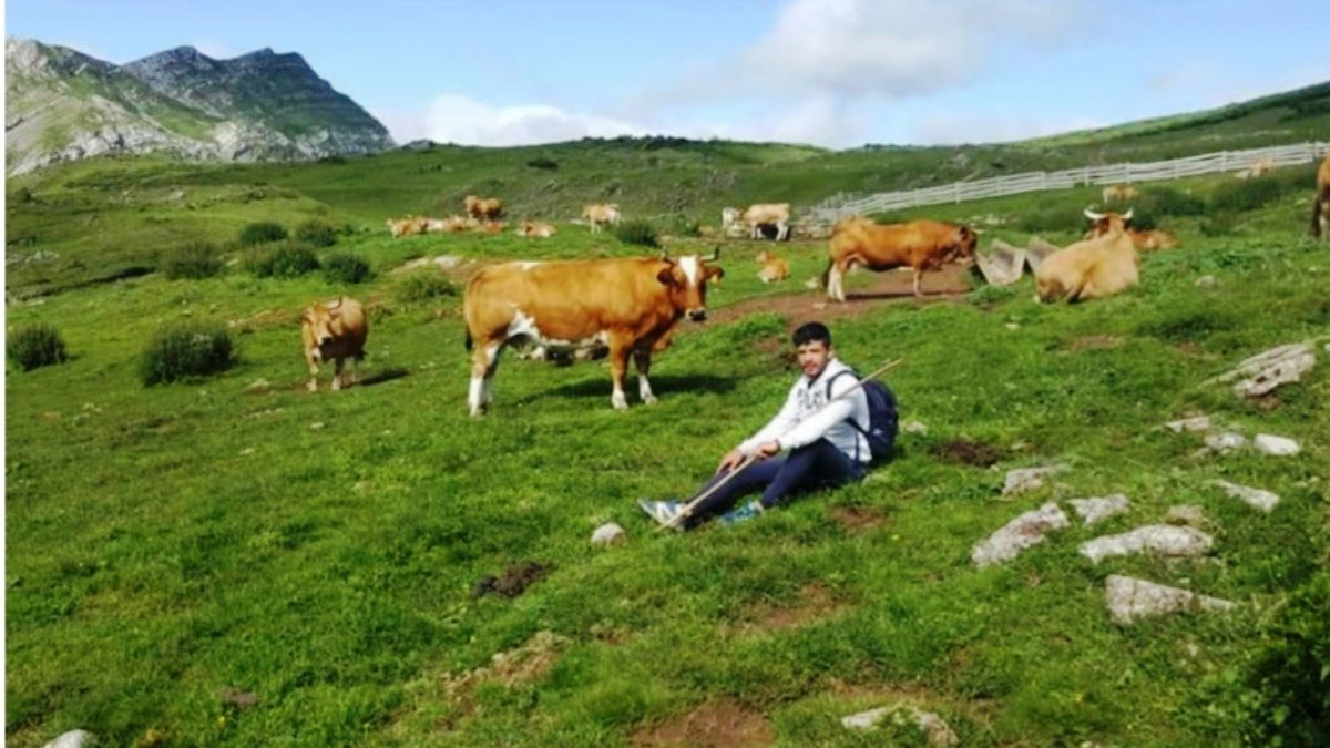 Baldomero López, que  posee una cabaña de 40 cabezas de ganado en el valle del Sil.