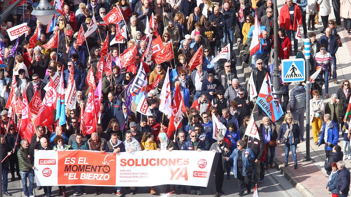 Imagen de la manifestación del 16-F en Ponferrada. | ICAL