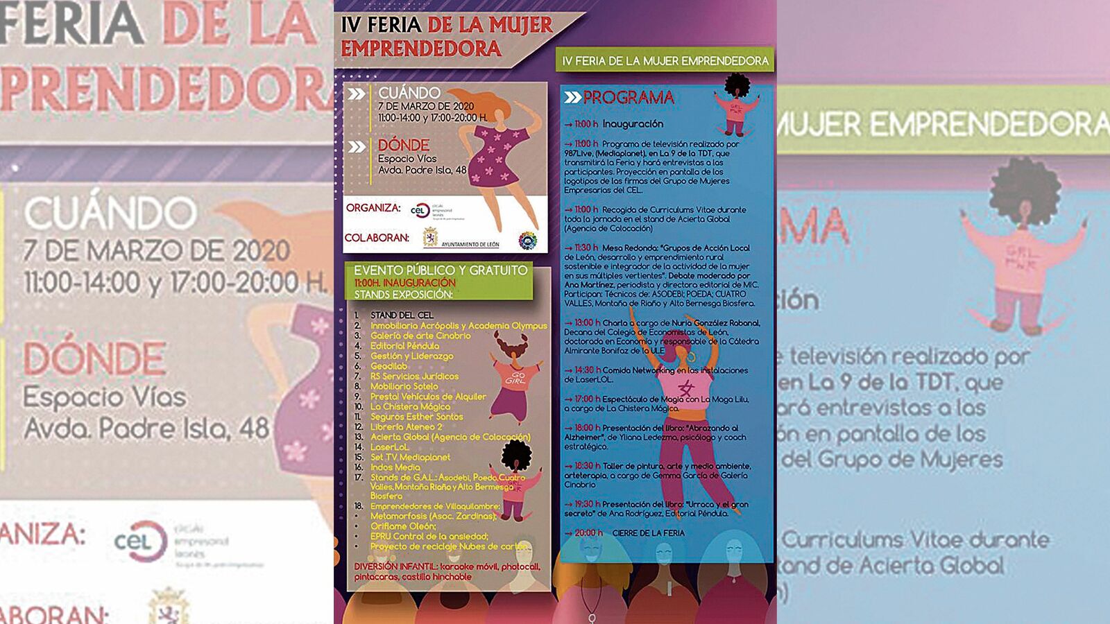 Cartel de la feria sobre emprendimiento femenino. | L.N.C.