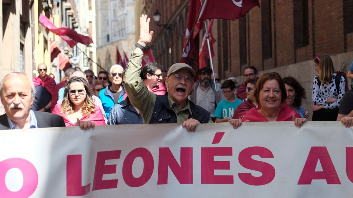 Una imagen de archivo de una concentración leonesista. | DANIEL MARTÍN