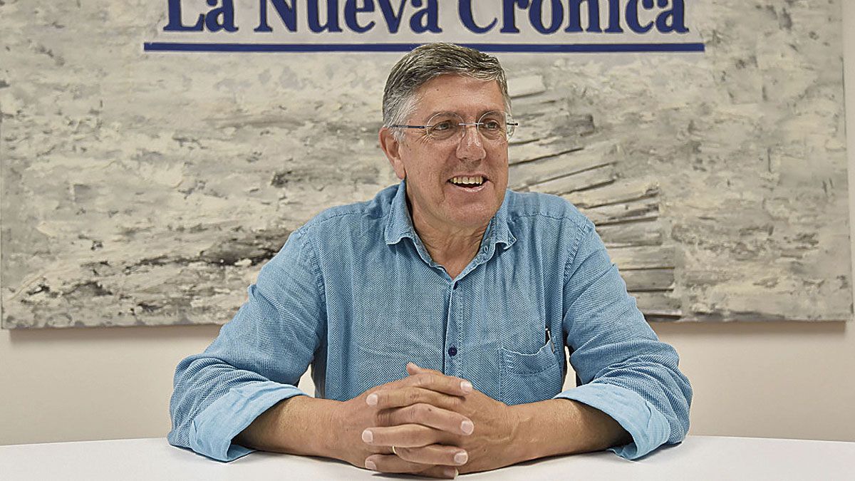 El presidente del Abanca Ademar Cayetano Franco, durante una entrevista en la sede de La Nueva Crónica. | SAÚL ARÉN