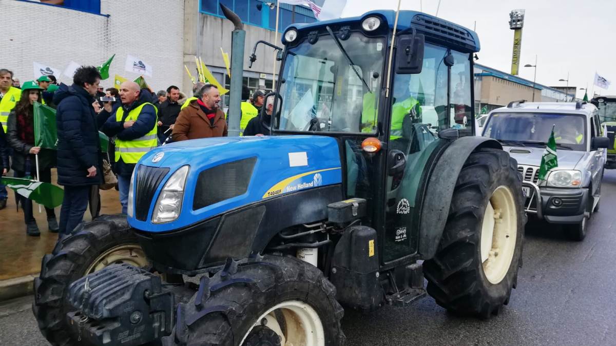 La movilización de tractores, a principios del mes de marzo en Ponferrada. | M.I.