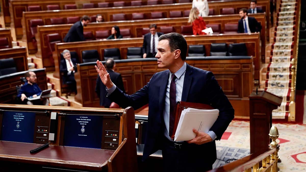 Pedro Sánchez en el Congreso de los Diputados. | EP